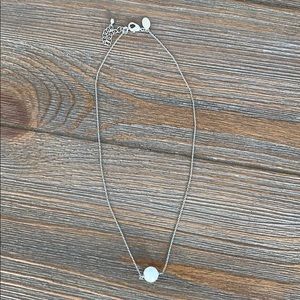 Adjustable silver and pearl necklace